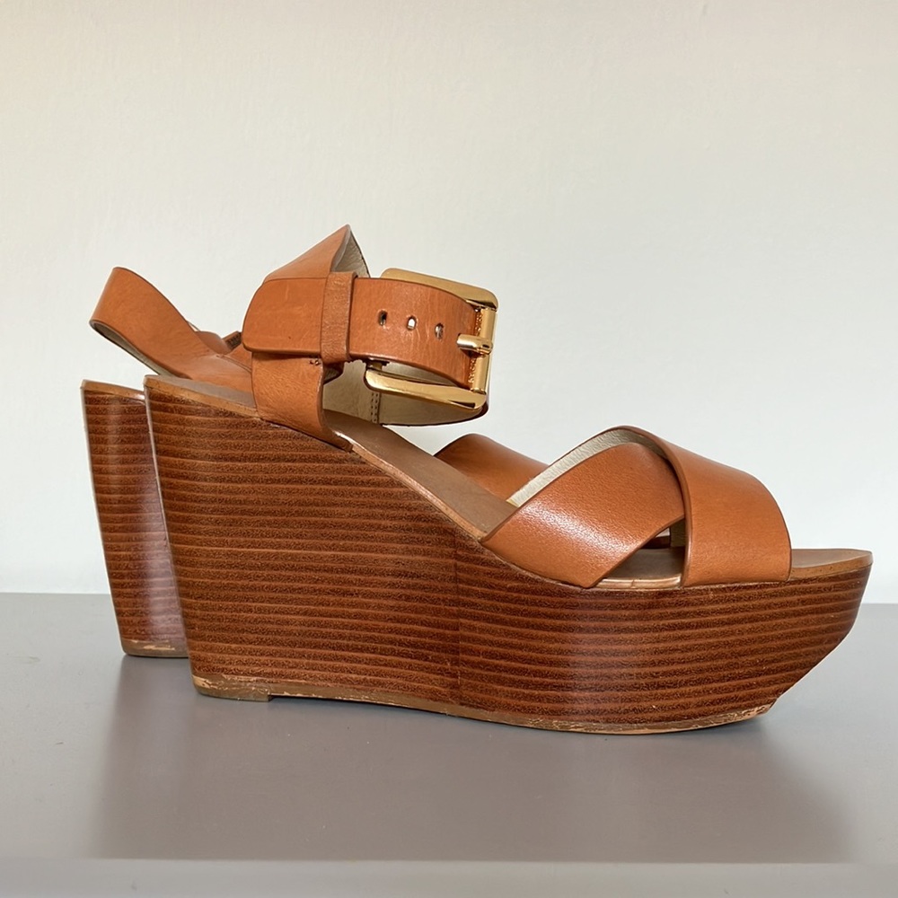 Michael Kors Leather Platform Sandals